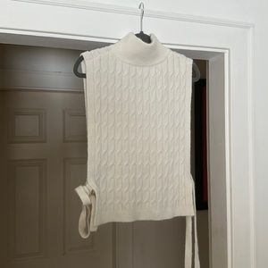 NWOT white sweater vest